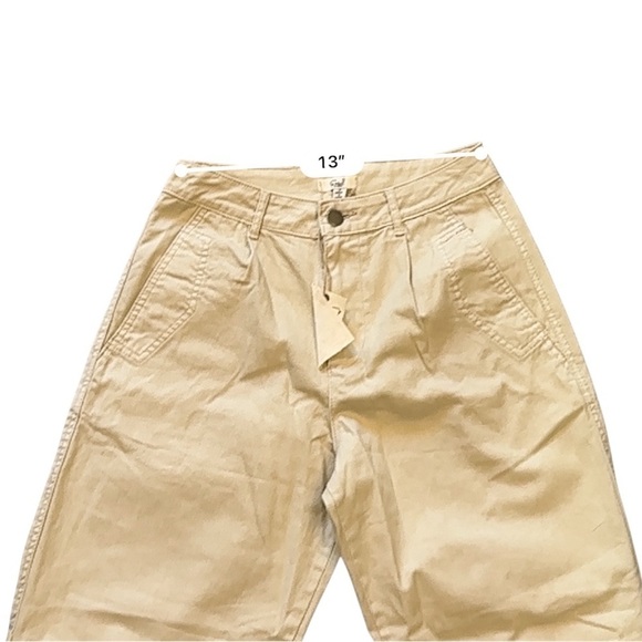 Easel Women’s Small Beige Utility Carpenter Pants 100% Cotton High Waist - Picture 11 of 13